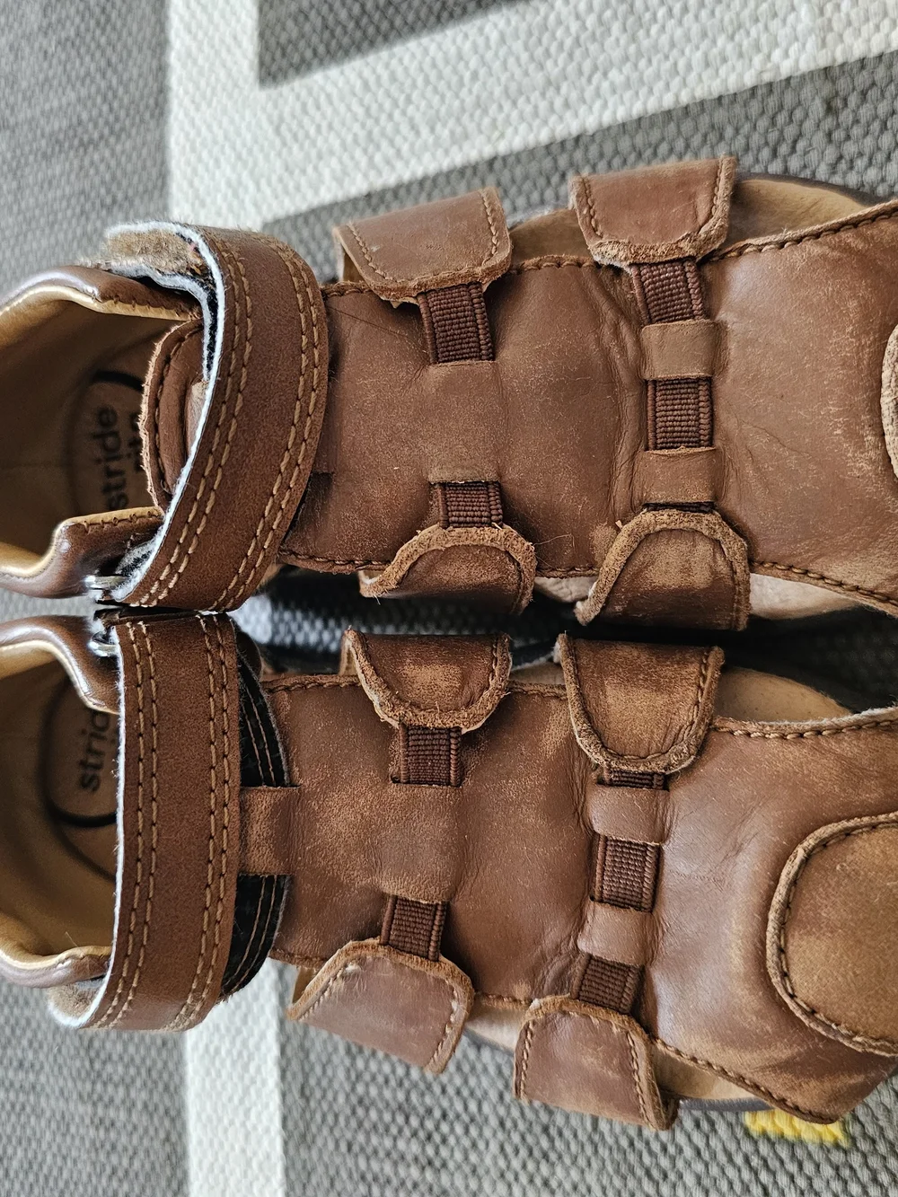 Stride Rite Boys Brown Closed-Toe Fisherman Sandals